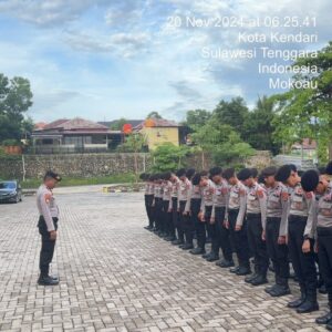 Subsatgas Pam Objek Zona C Gelar Apel Serpas Pengamanan Kampanye Gubernur dan Wakil Gubernur Sultra