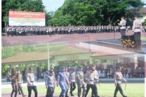 Libatkan 5.410 Personel, Polda Sultra Gelar Apel Pergeseran Pasukan Kesiapan Pengamanan Tahap Pemungutan dan Penghitungan Suara Pilkada 2024