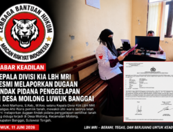Mewakili Ahli Waris, Kepala Divisi KIA LBH MRI Laporkan Dugaan Penggelapan Dokumen Tanah di Banggai